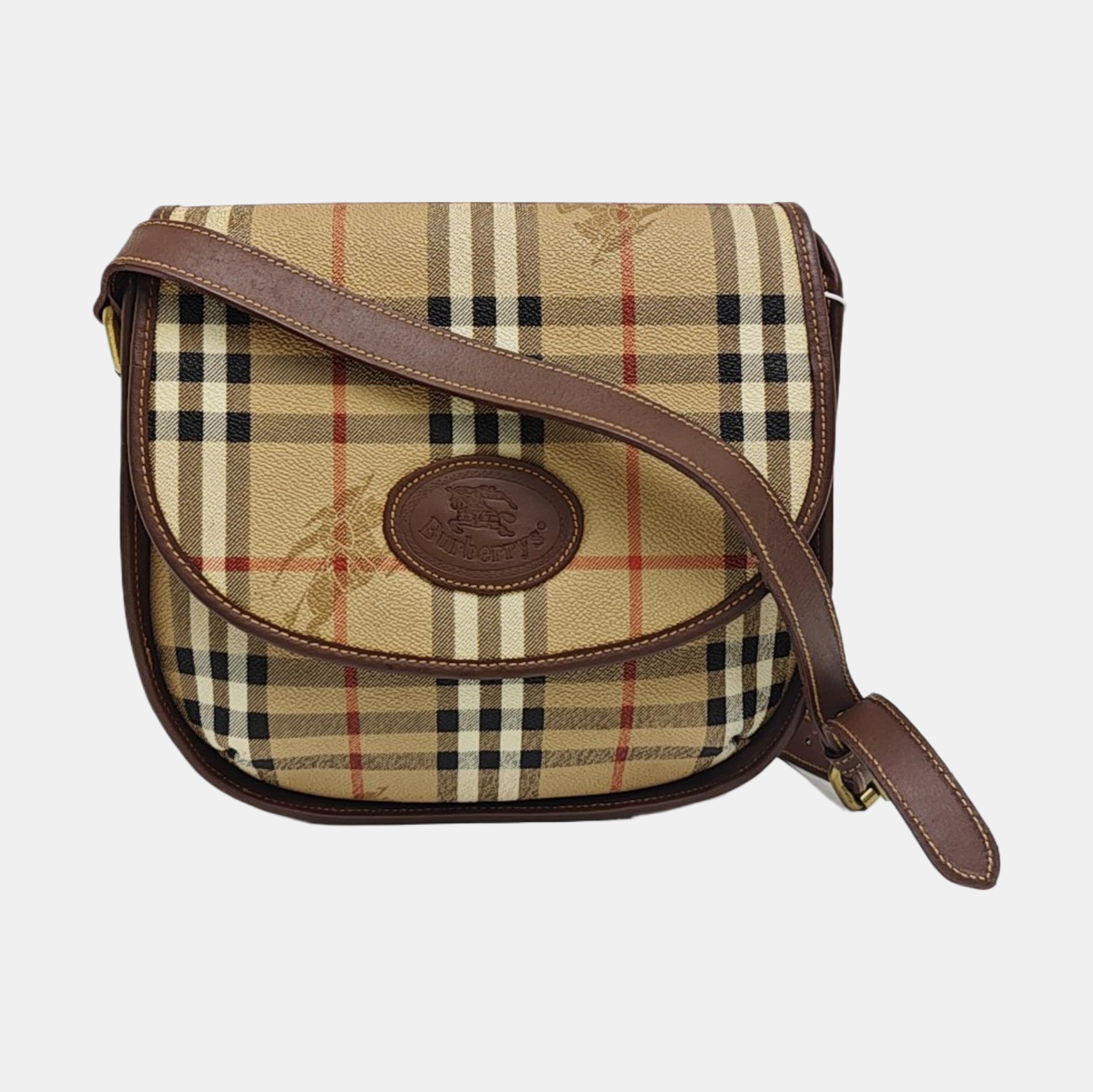 Coated Canvas Shoulder Bag Beige