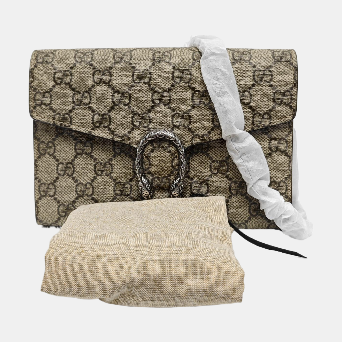 Dionysus Mini Monogram Coated Canvas Beige