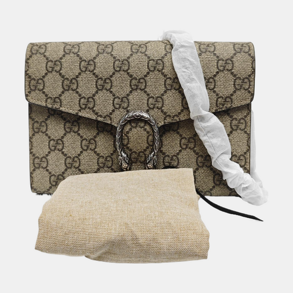 Dionysus Mini Monogram Coated Canvas Beige