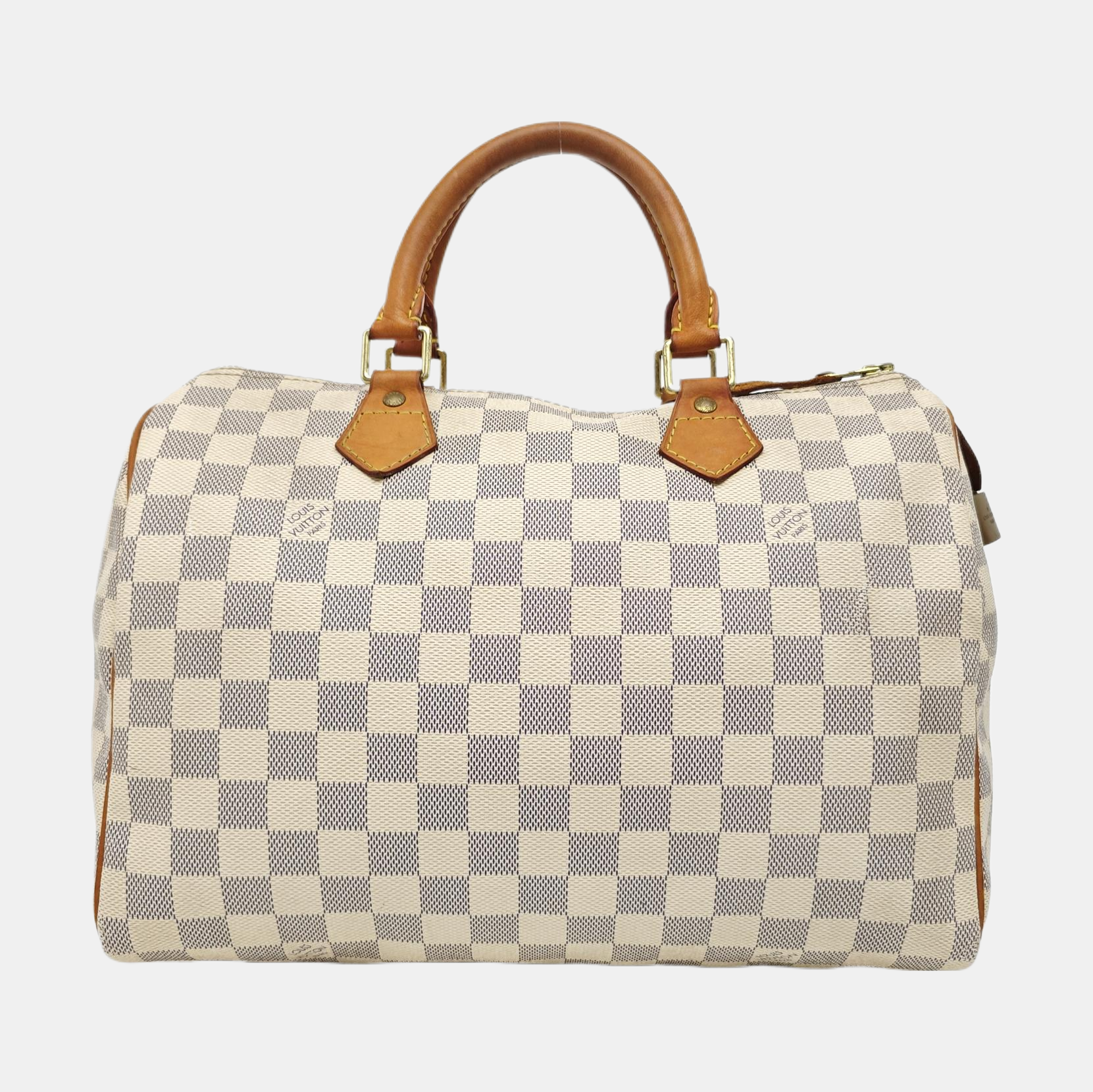 SPEEDY 30 Damier Azur Coated Canvas White
