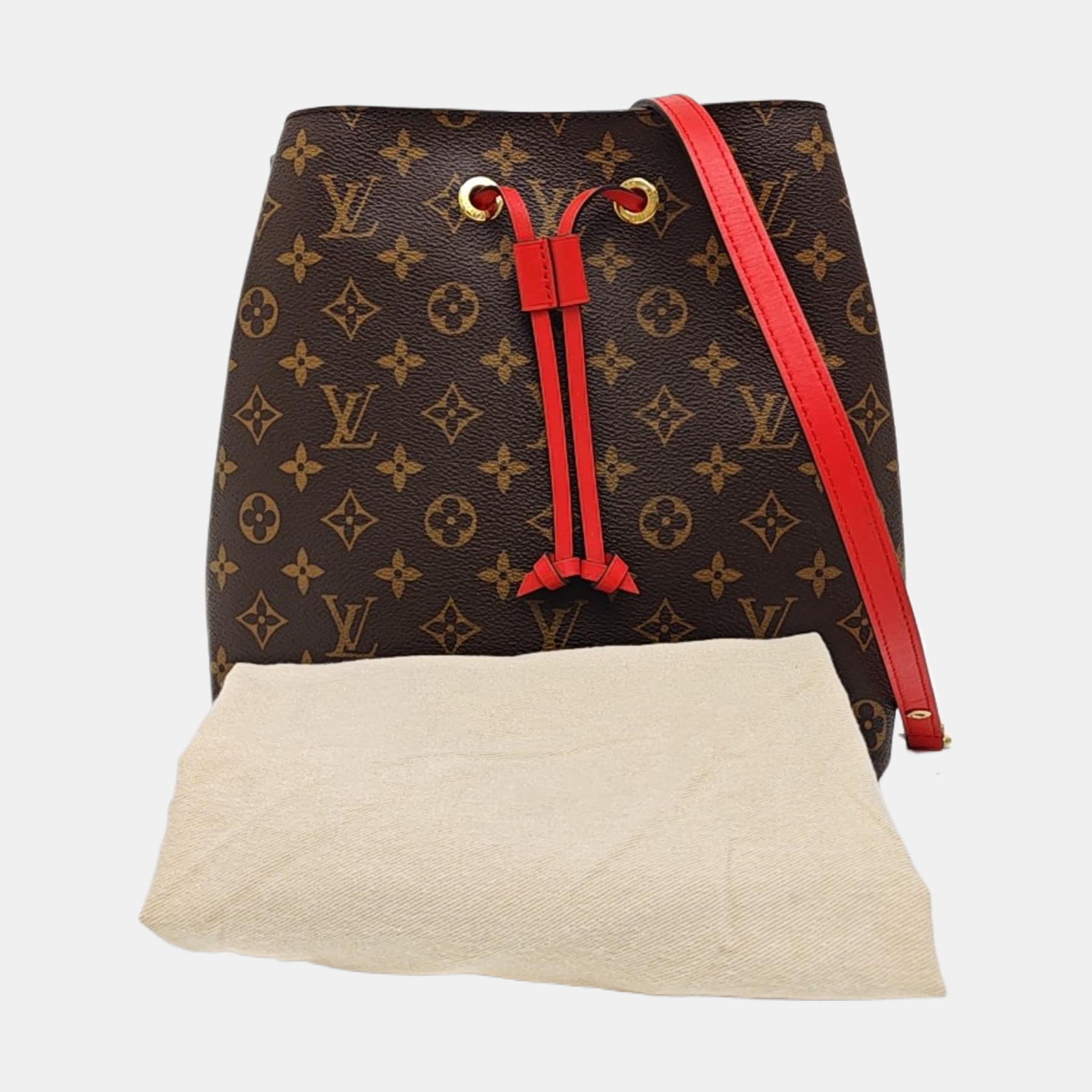 NÉONOÉ MM Monogram Coated Canvas Brown