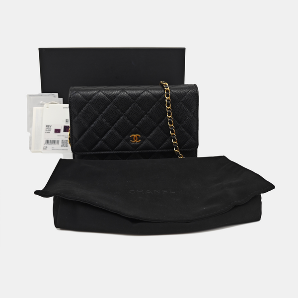 WOC Quilted Grained Calfskin Black