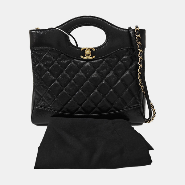 CHANEL 31 Mini Quilted Calfskin Black