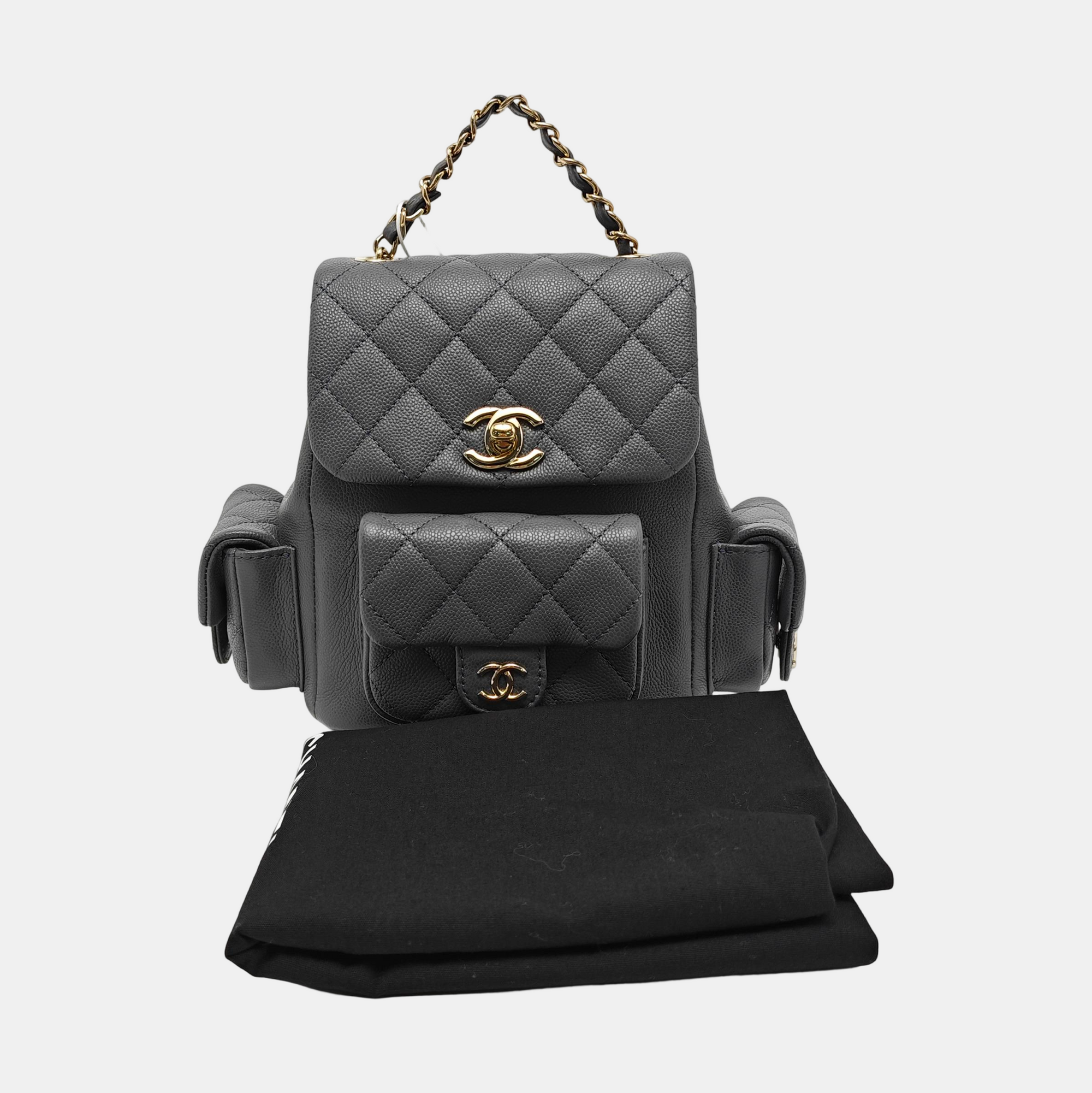 DUMA Quilted Grained Calfskin Gray