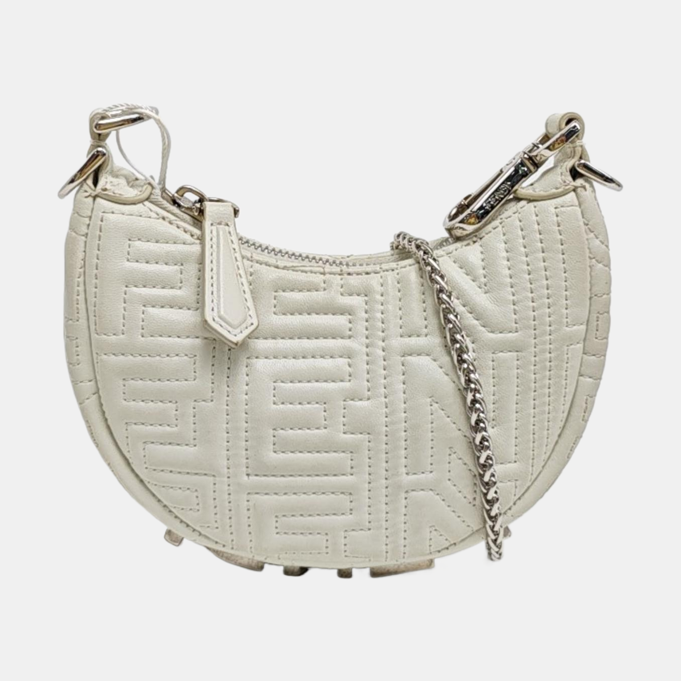 Quilted Calfskin Clutch White
