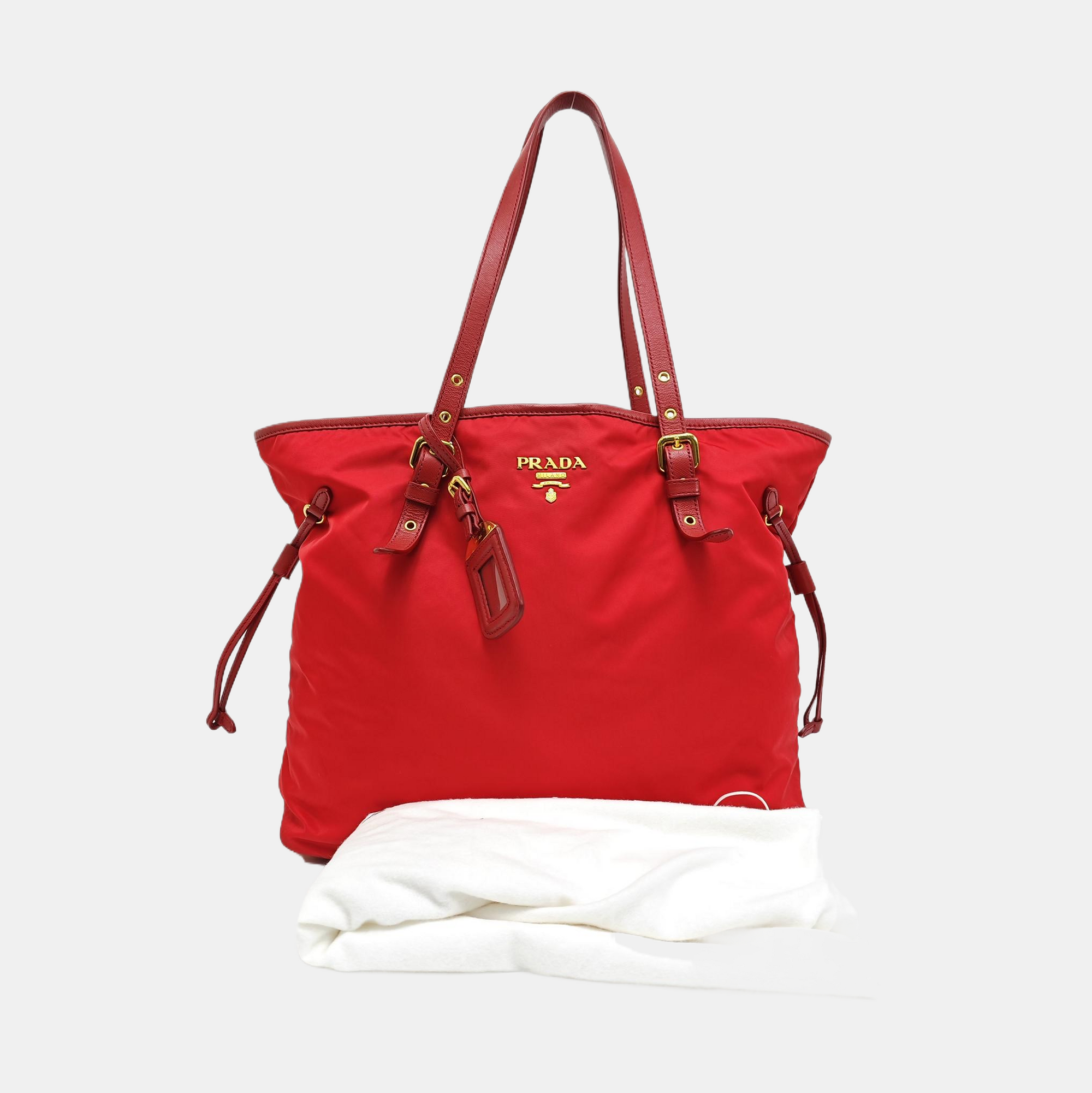 Nylon Tote Bag Red