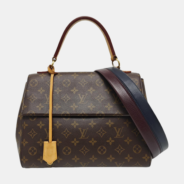 CLUNY MM Monogram Coated Canvas Brown