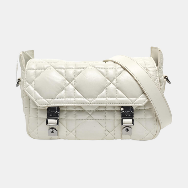 Diorcamp Small Cannage Calfskin White