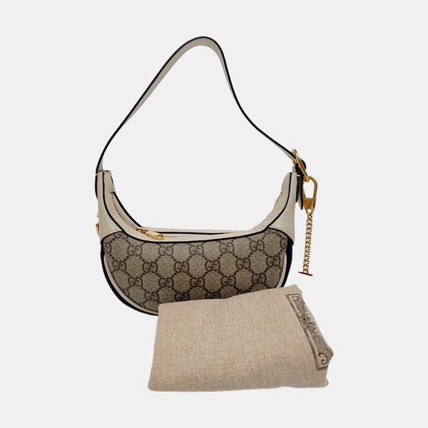 Ophidia Mini Monogram Coated Canvas Beige