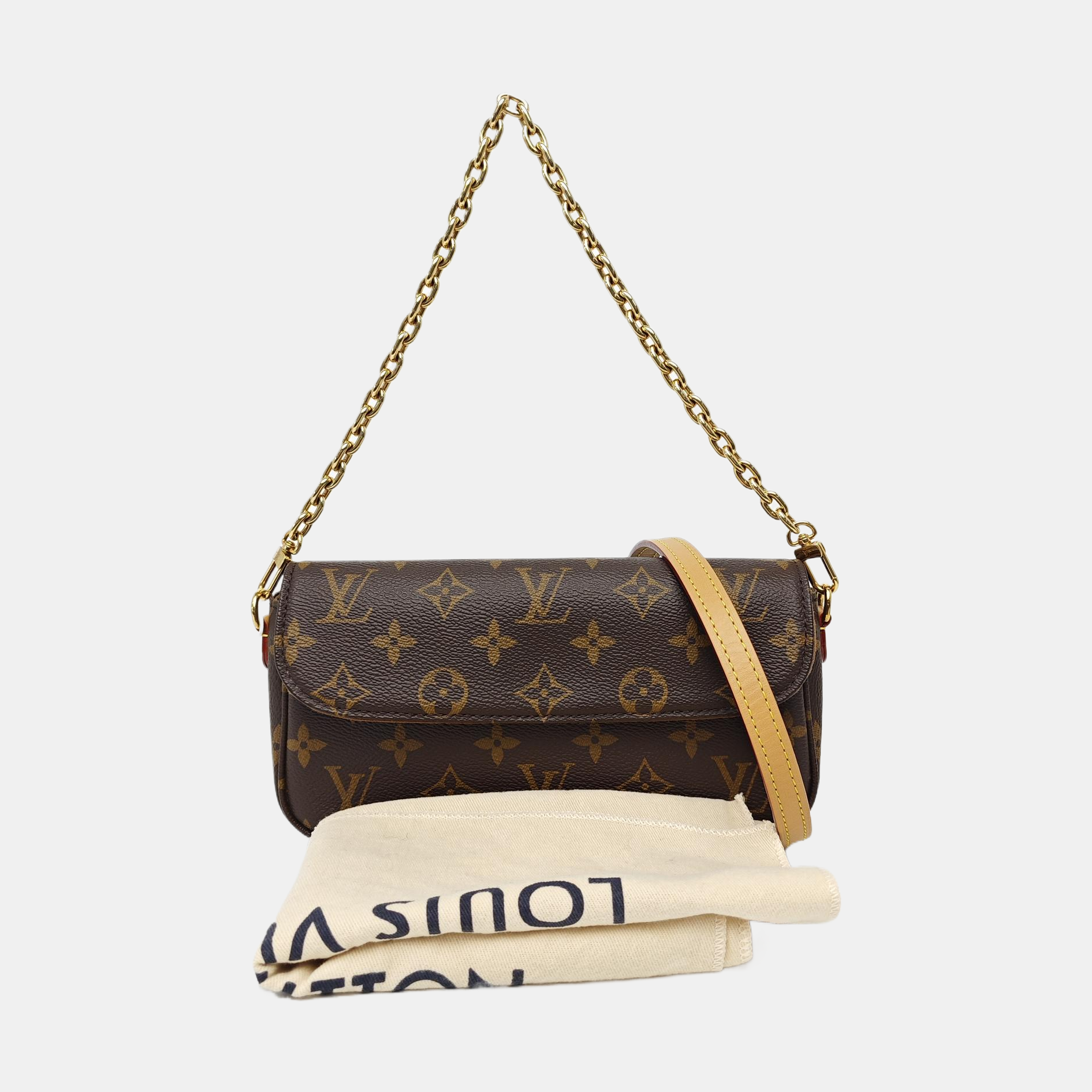 IVY Monogram Coated Canvas Brown