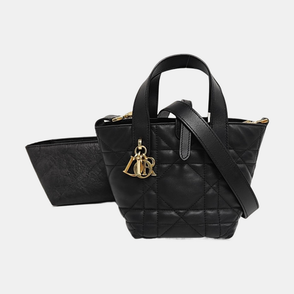 Toujours Nano Cannage Calfskin Black