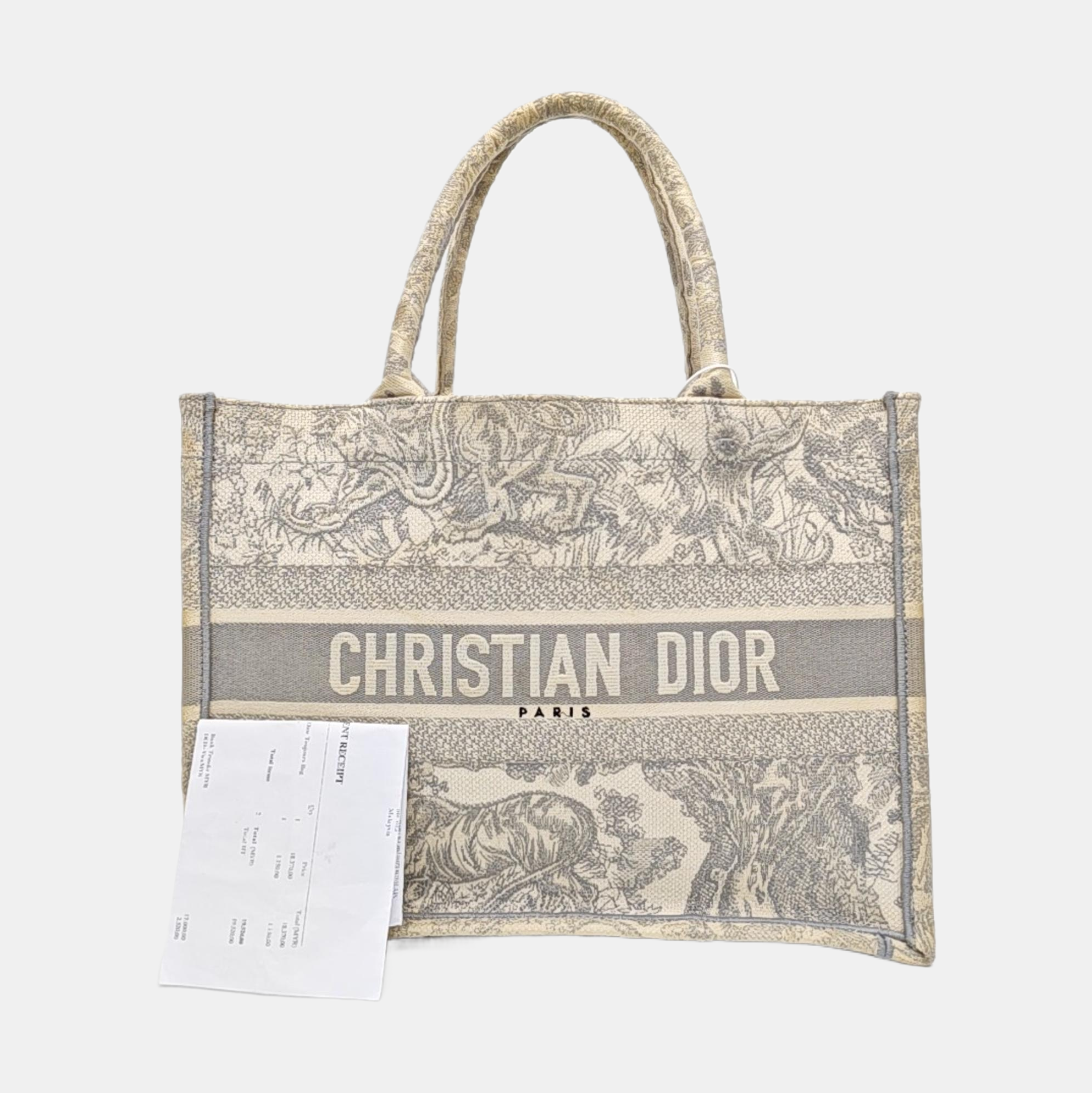 Book Tote Medium Canvas Gray