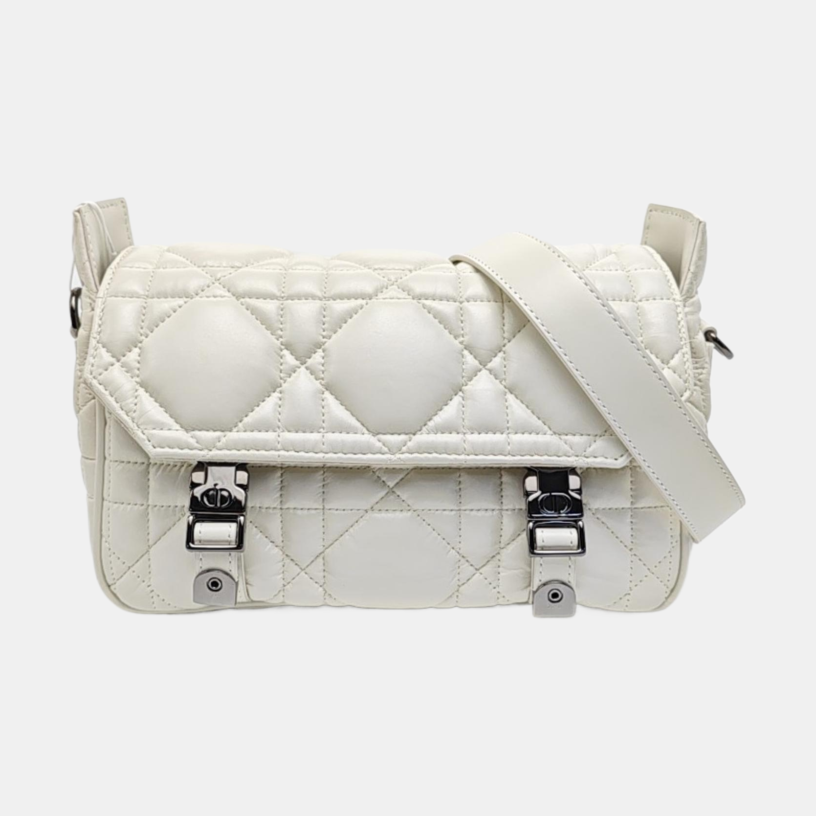 Diorcamp Small Cannage Calfskin White
