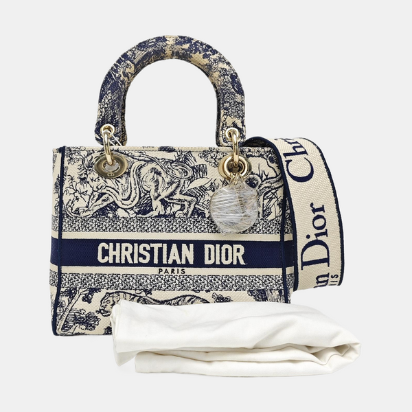 Lady D-Lite Medium Canvas Blue