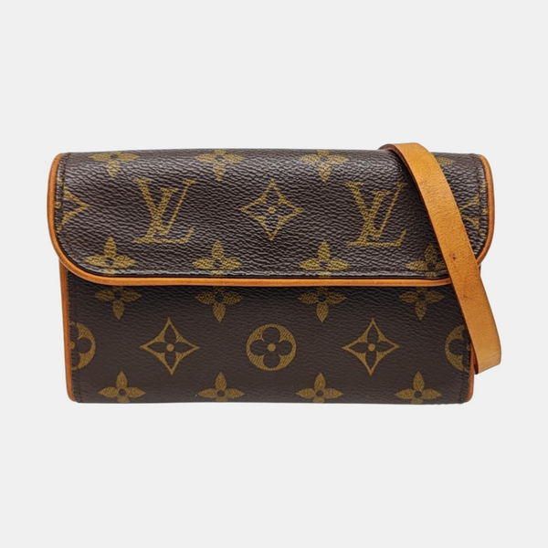 FLORENTINE Monogram Coated Canvas Brown