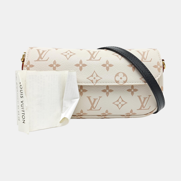 IVY Monogram Coated Canvas White