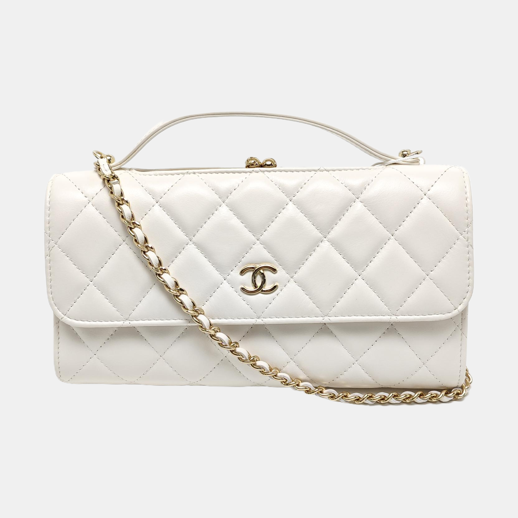 Quilted Calfskin White