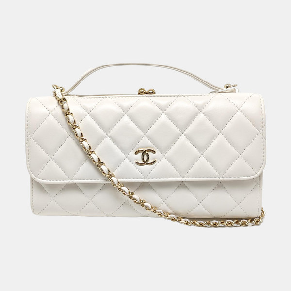 Quilted Calfskin White