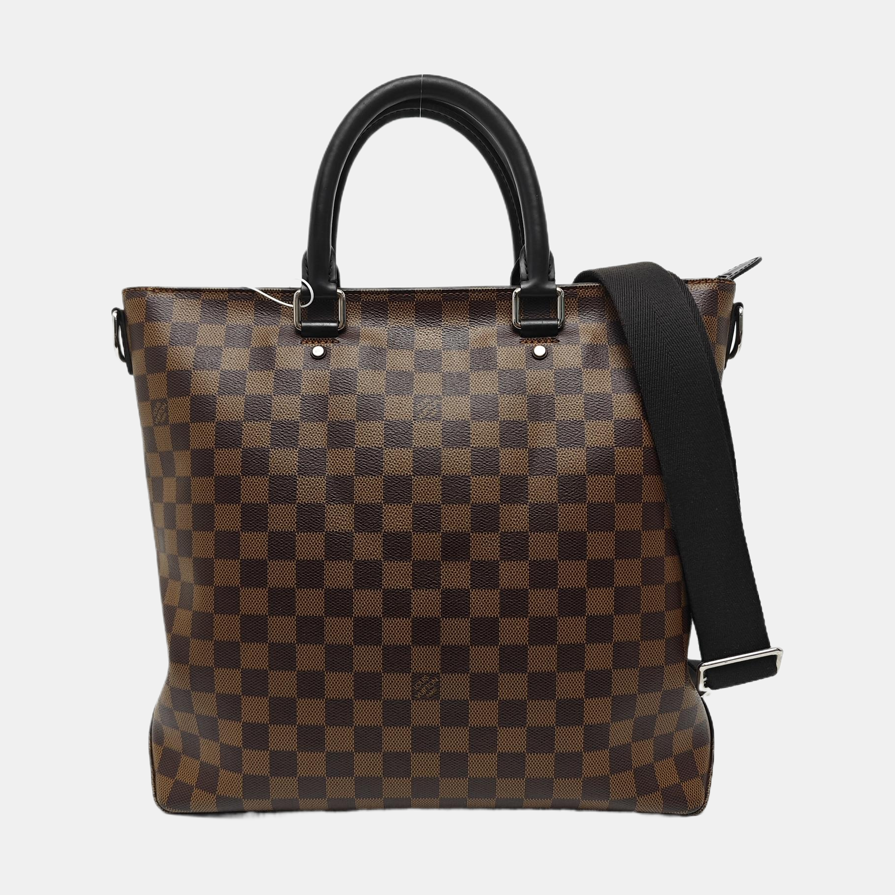 Damier Ebene Coated Canvas Tote Bag Brown