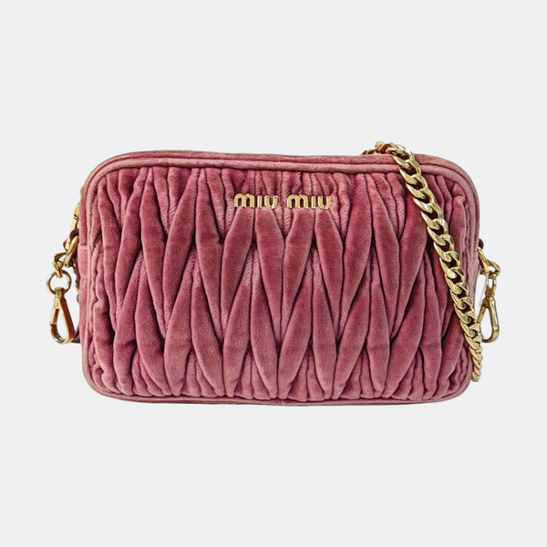 Matelassé Quilted Velvet Beige