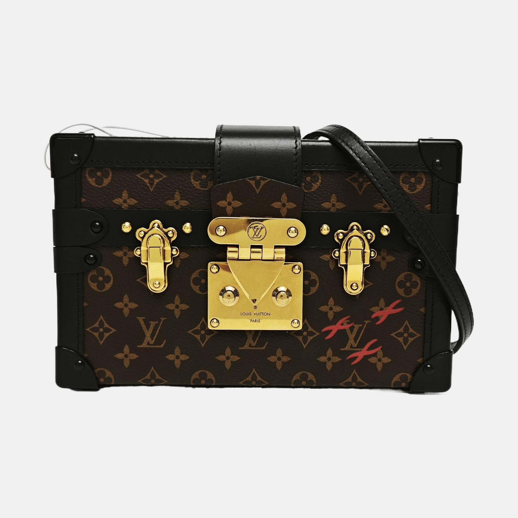 PETITE MALLE Monogram Coated Canvas Brown
