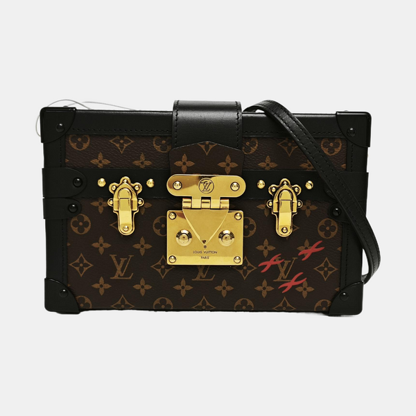 PETITE MALLE Monogram Coated Canvas Brown