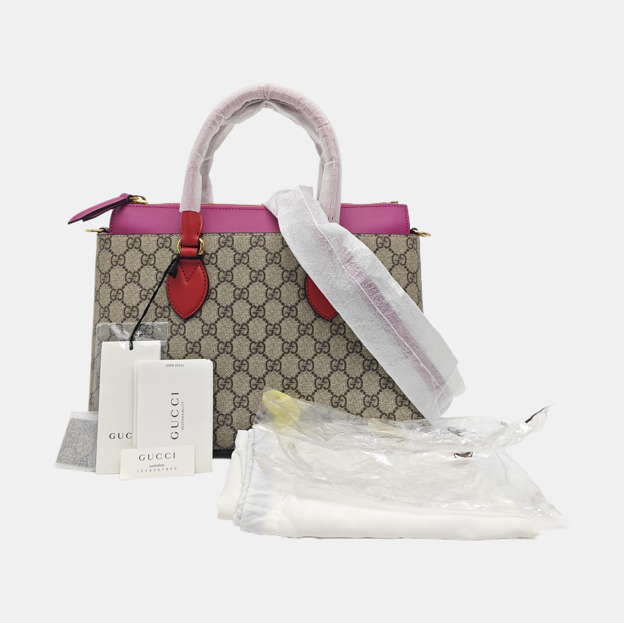 GG Blooms Monogram Coated Canvas Beige