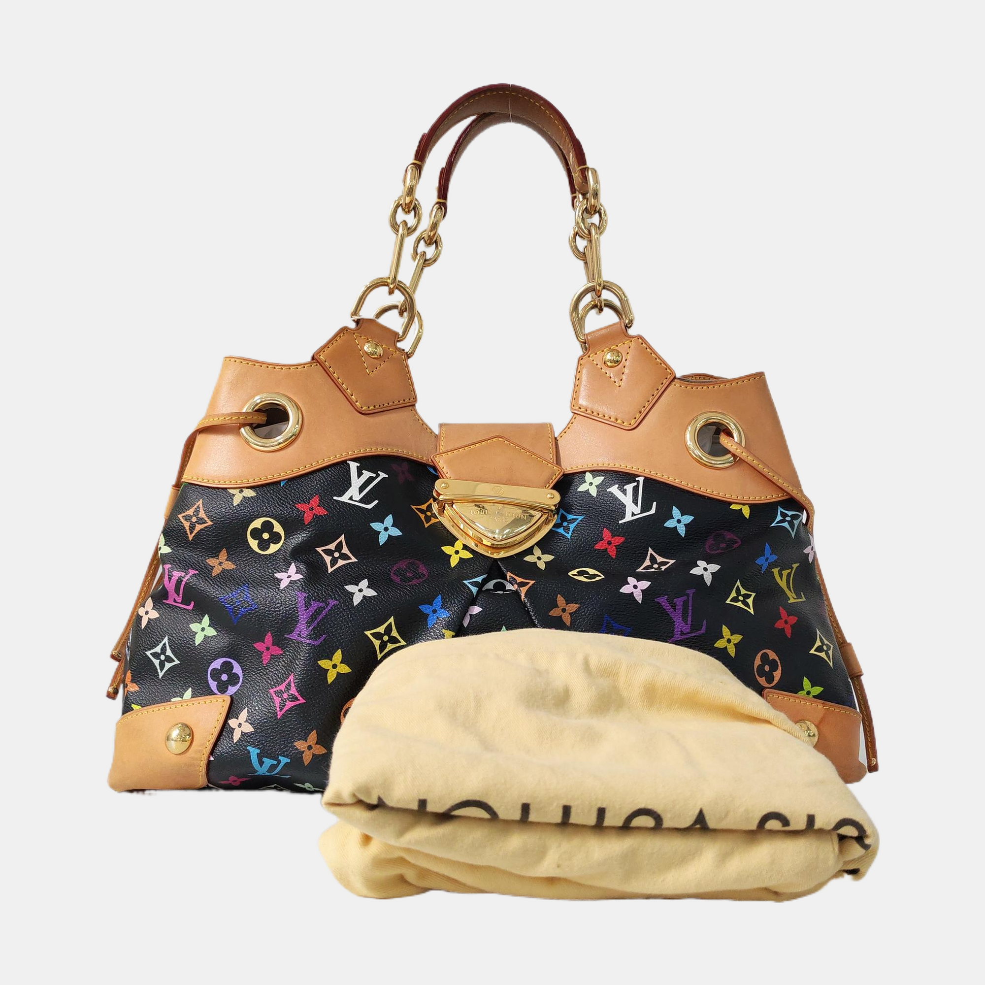 URSULA Monogram Coated Canvas Black