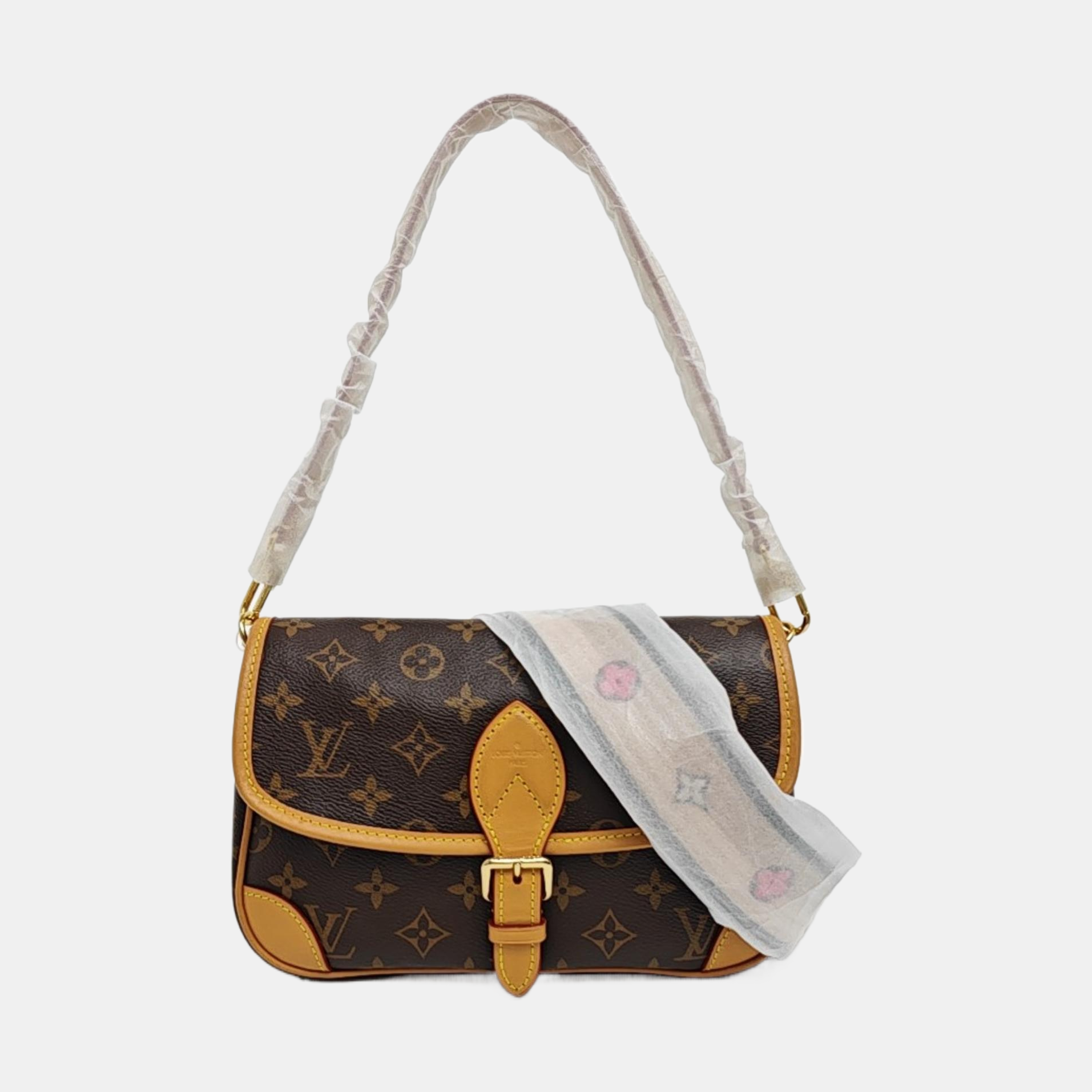 DIANE Monogram Coated Canvas Brown