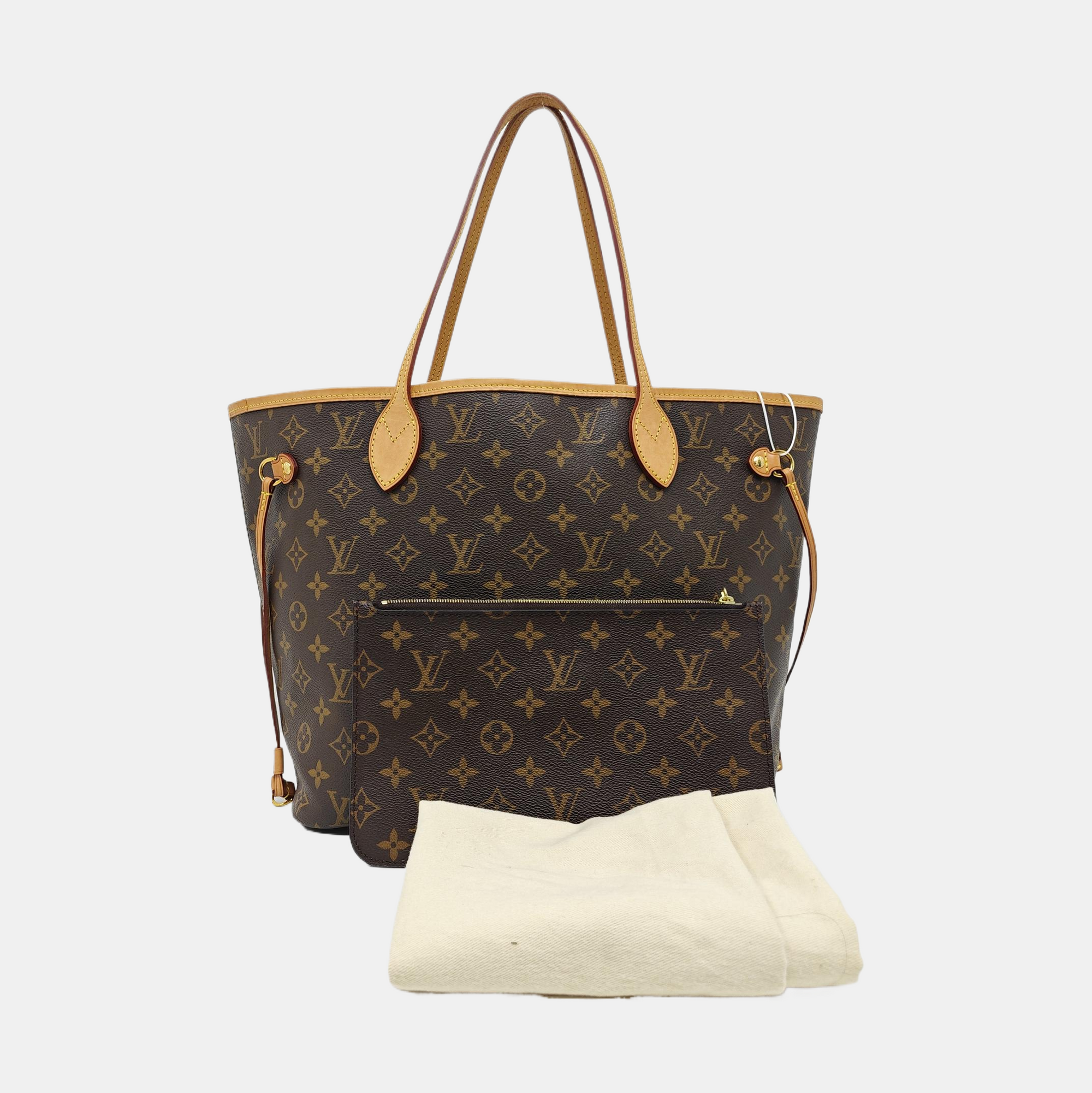 NEVERFULL MM Monogram Coated Canvas Brown