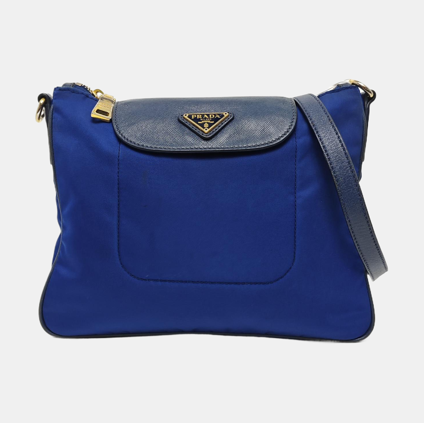 Nylon Shoulder Bag Blue
