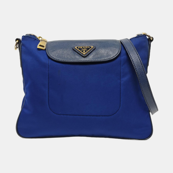 Nylon Shoulder Bag Blue