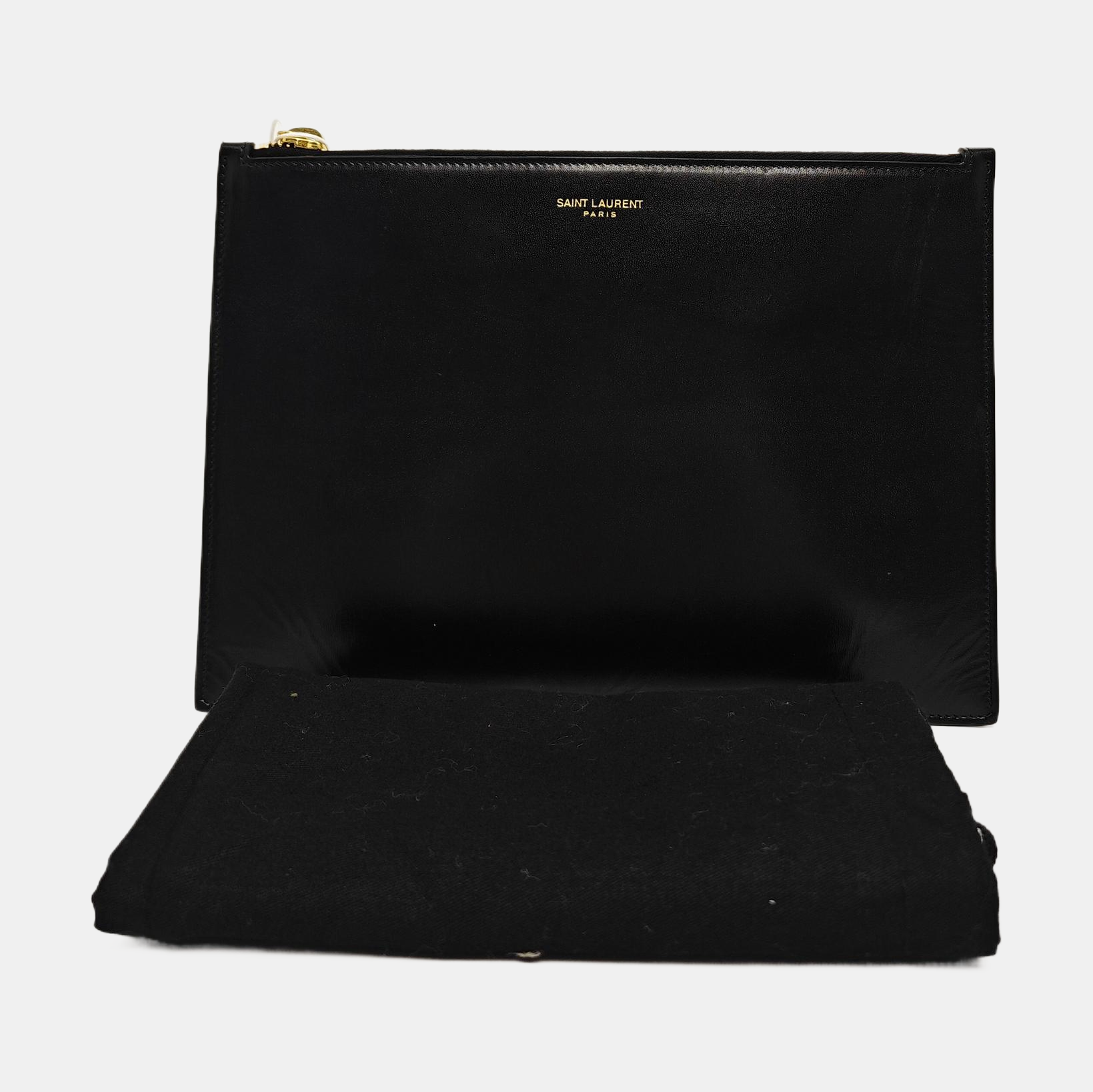 Calfskin Clutch Medium Black