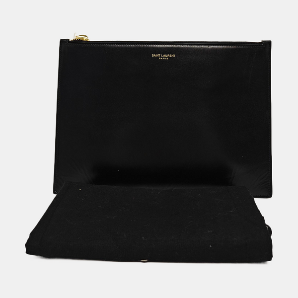 Calfskin Clutch Medium Black