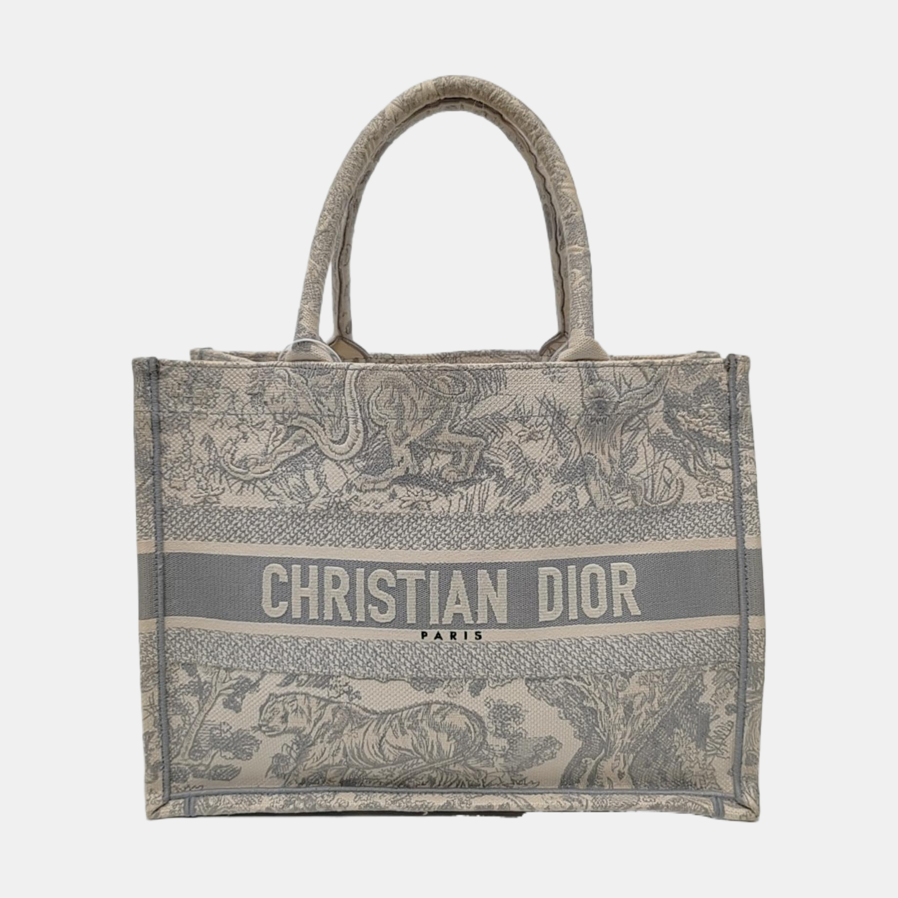 Book Tote Medium Canvas Gray