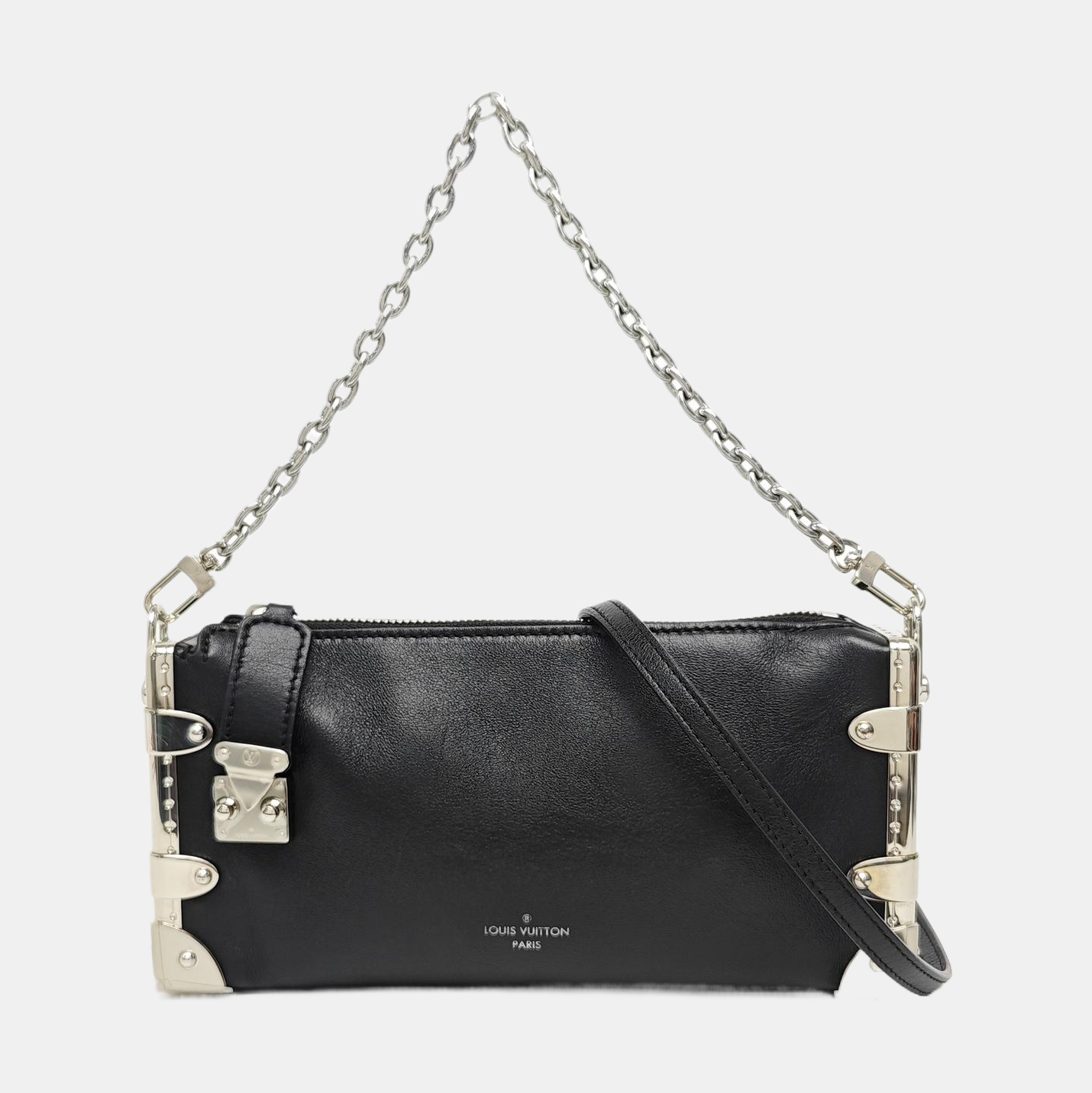 SIDE TRUNK Calfskin Black