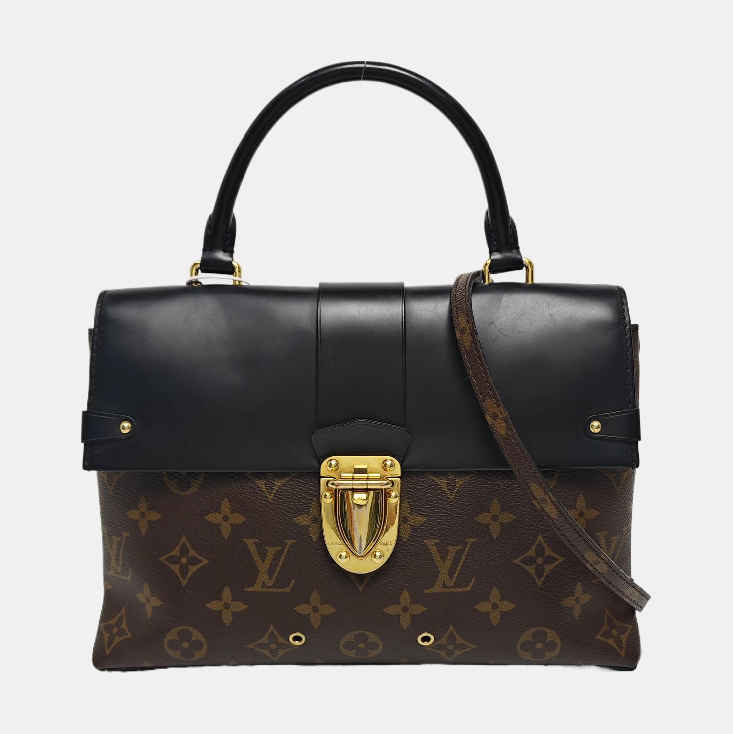 ONE HANDLE Monogram Coated Canvas Brown