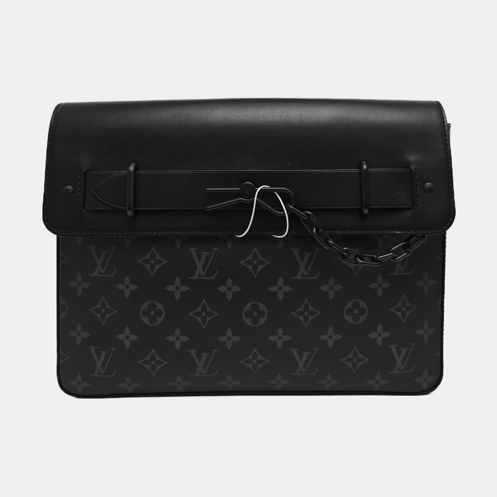 STEAMER Monogram Coated Canvas Black