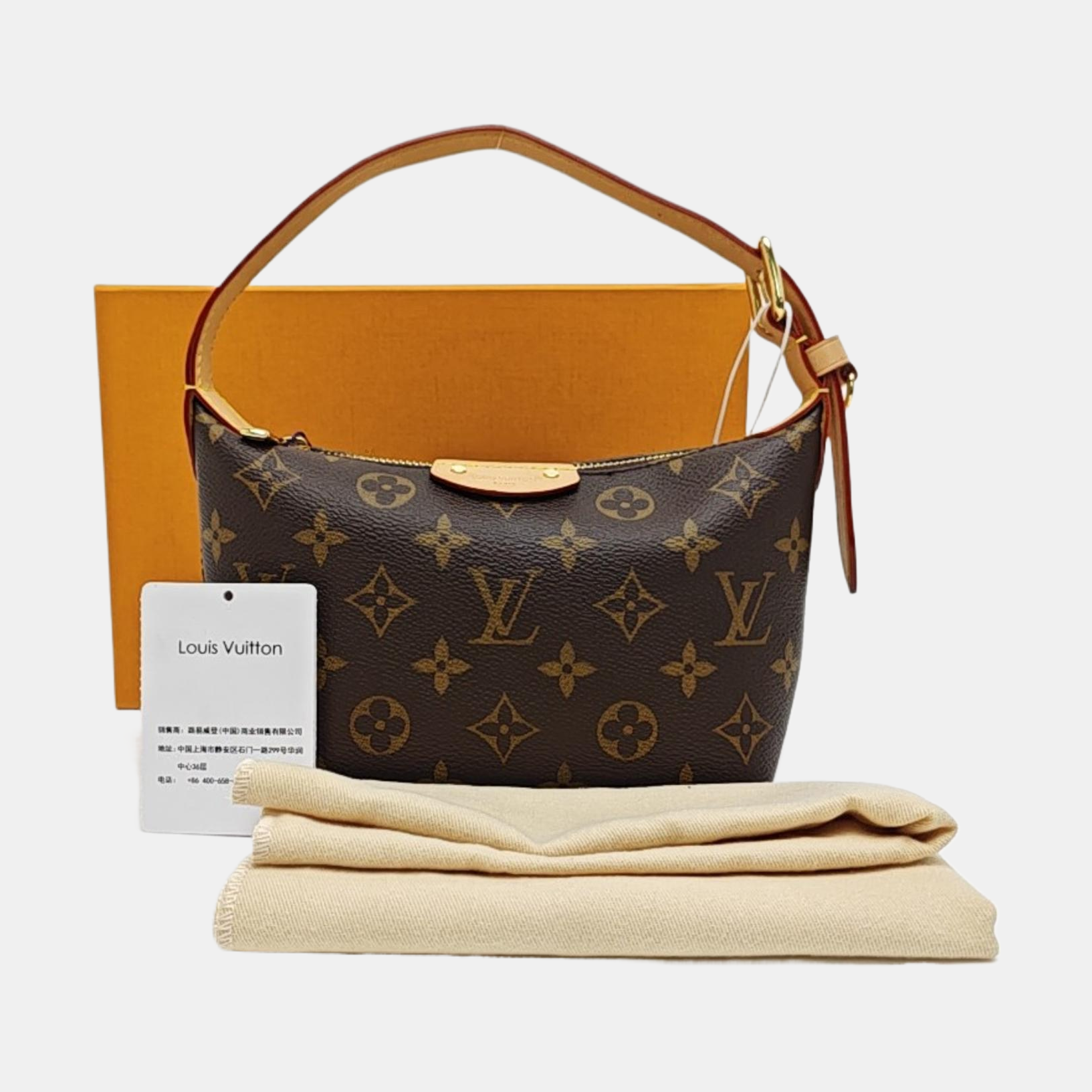 HILLS Monogram Coated Canvas Brown