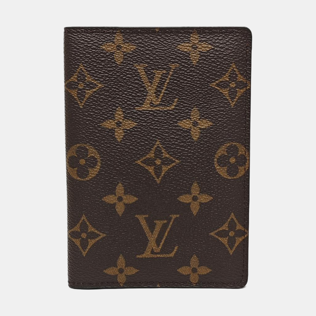 Monogram Coated Canvas Wallet Brown
