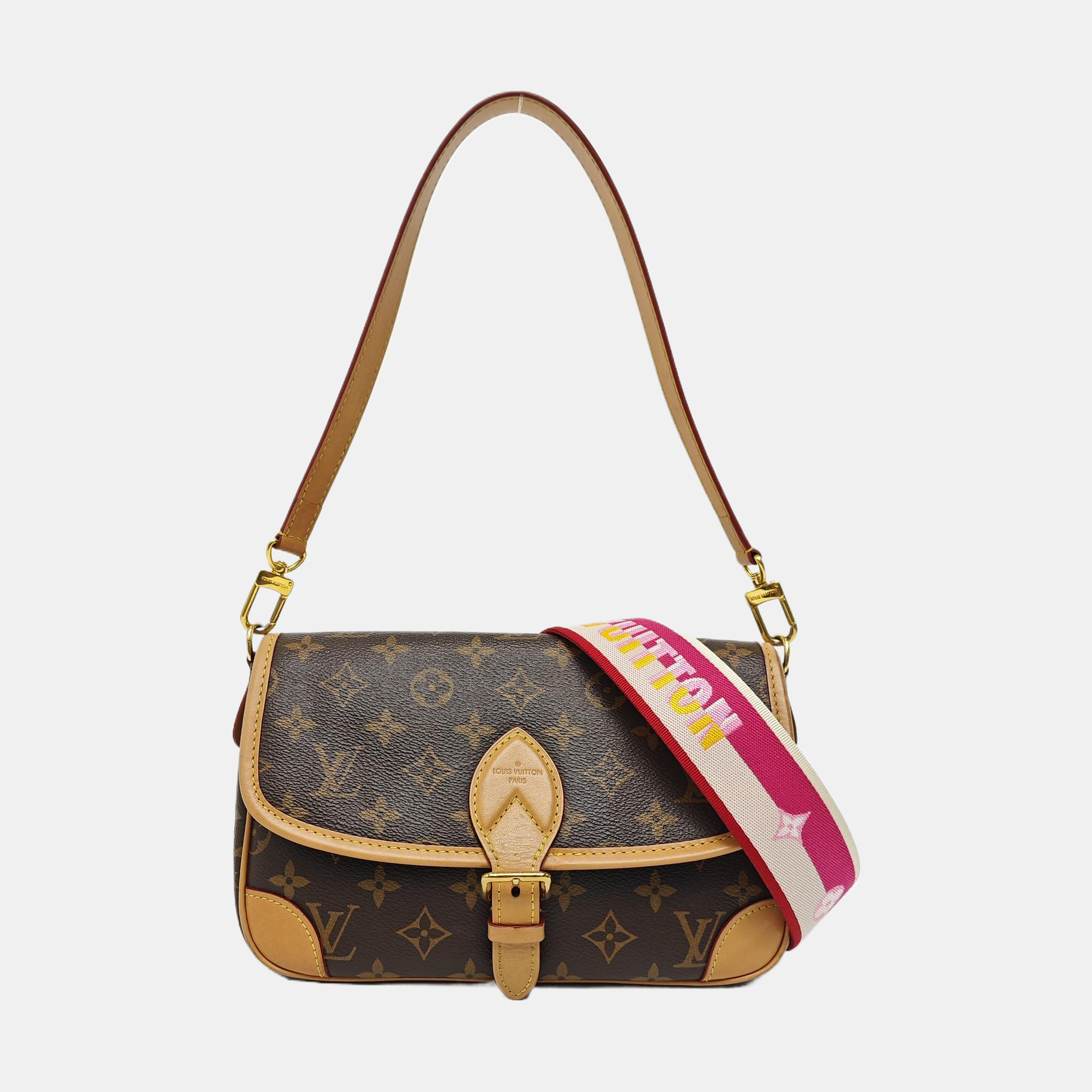 DIANE Monogram Coated Canvas Brown
