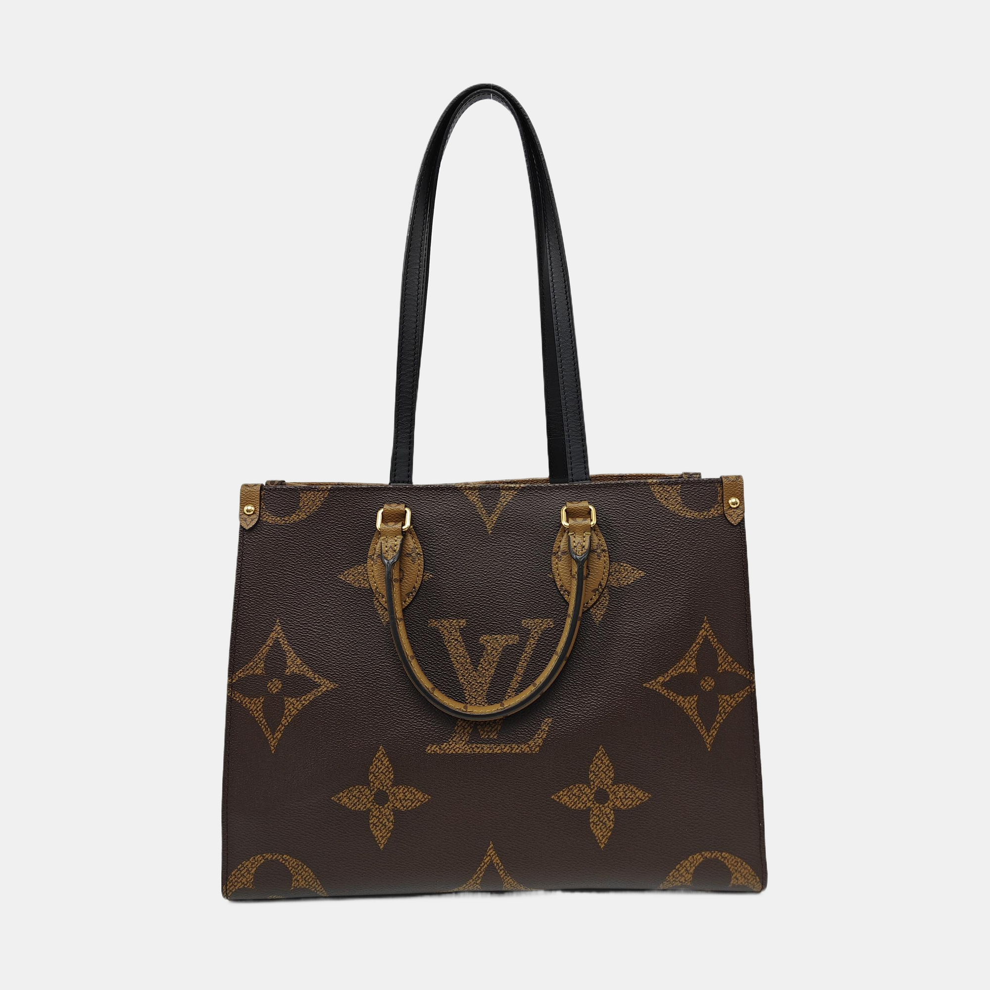 ONTHEGO MM Monogram Coated Canvas Brown