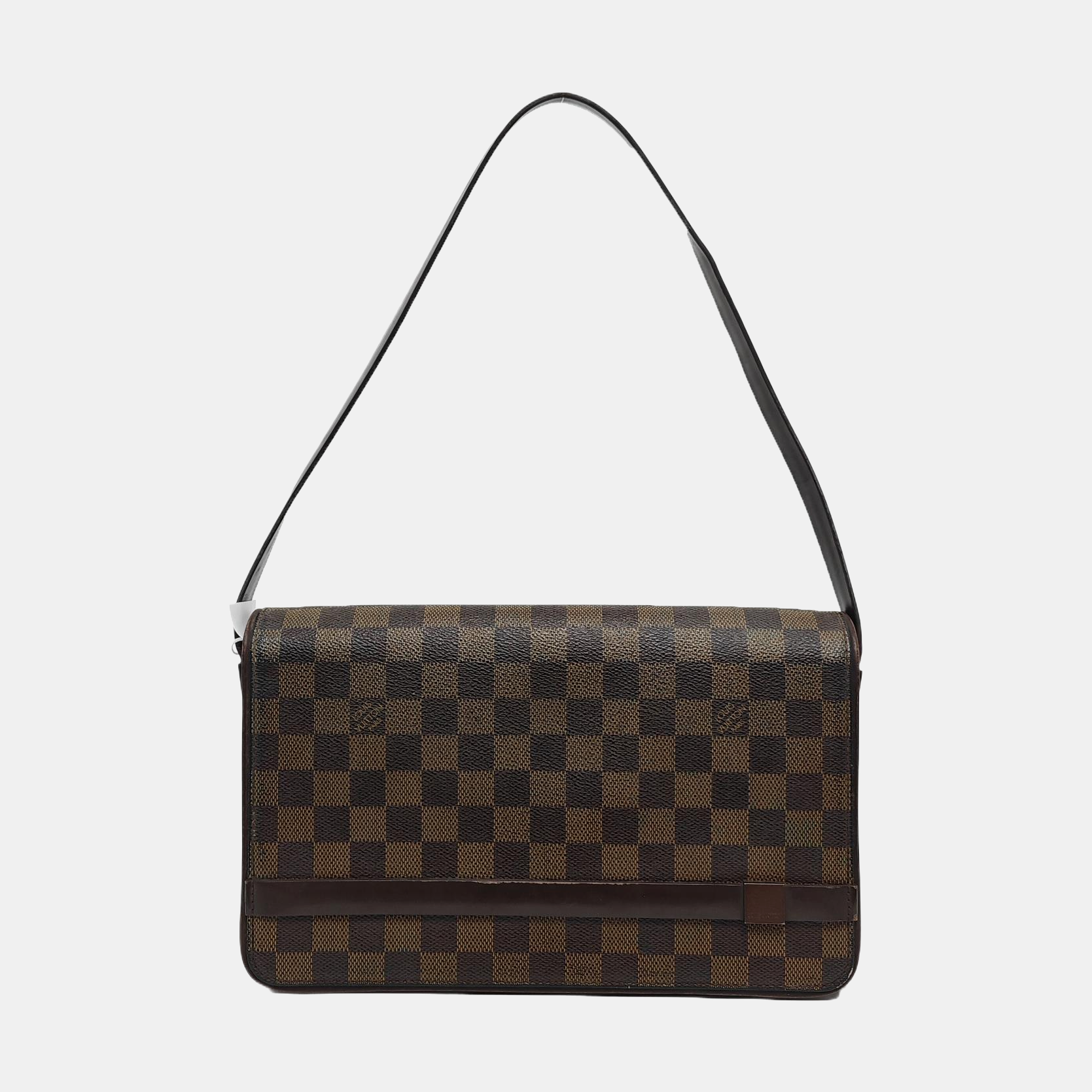 TRIBECA Damier Ebene Coated Canvas Brown