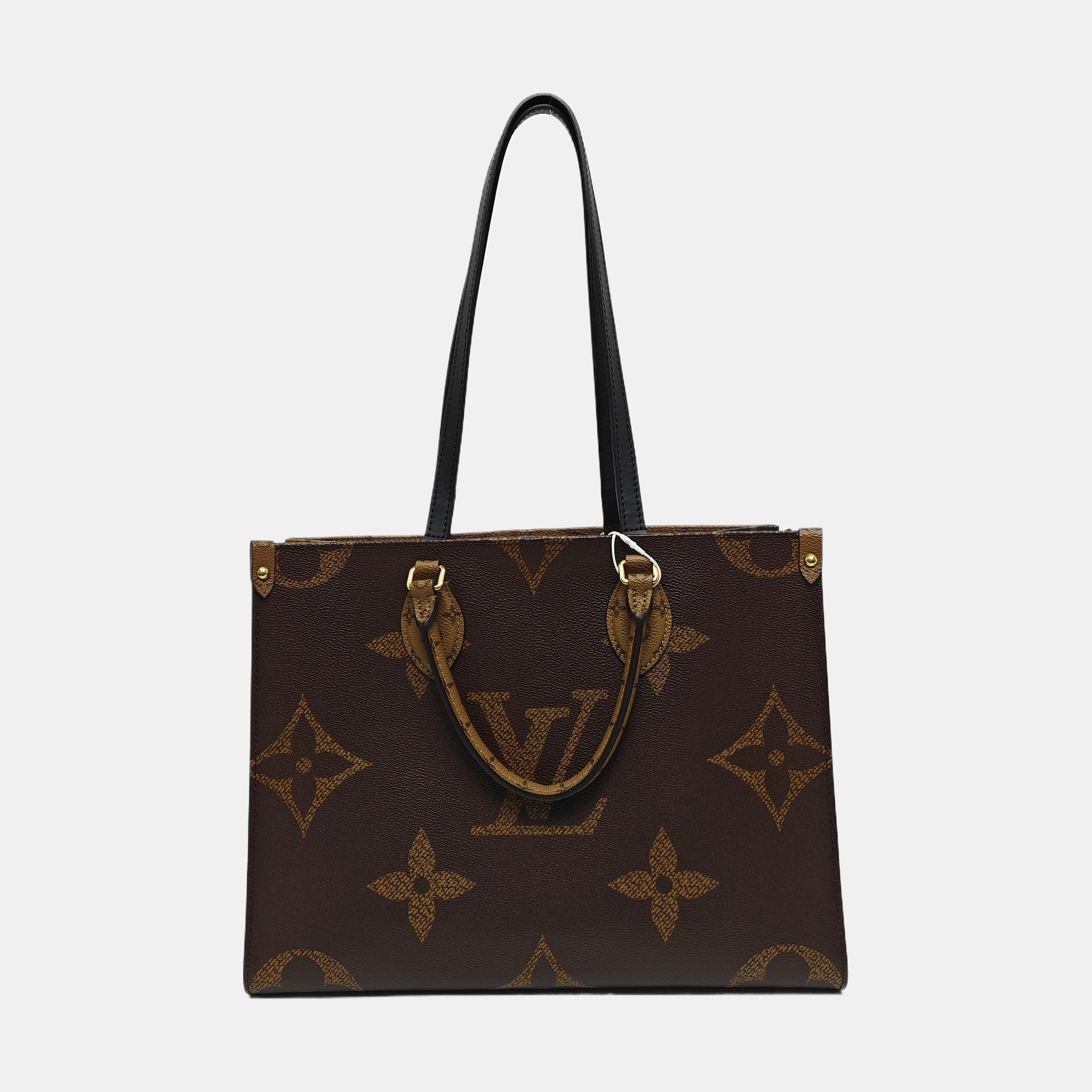 Authenticated pre-owned  ONTHEGO MM Monogram Coated Canvas Brown - Tote Bag at Looply