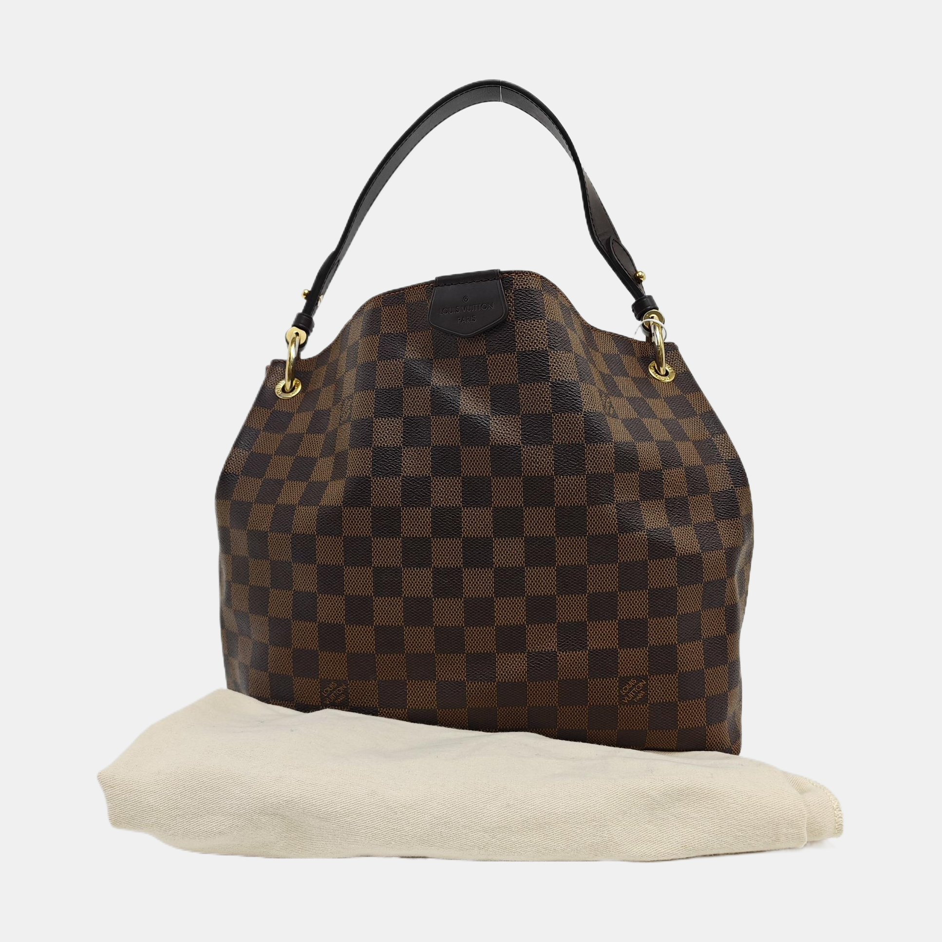 GRACEFUL PM Damier Ebene Coated Canvas Brown