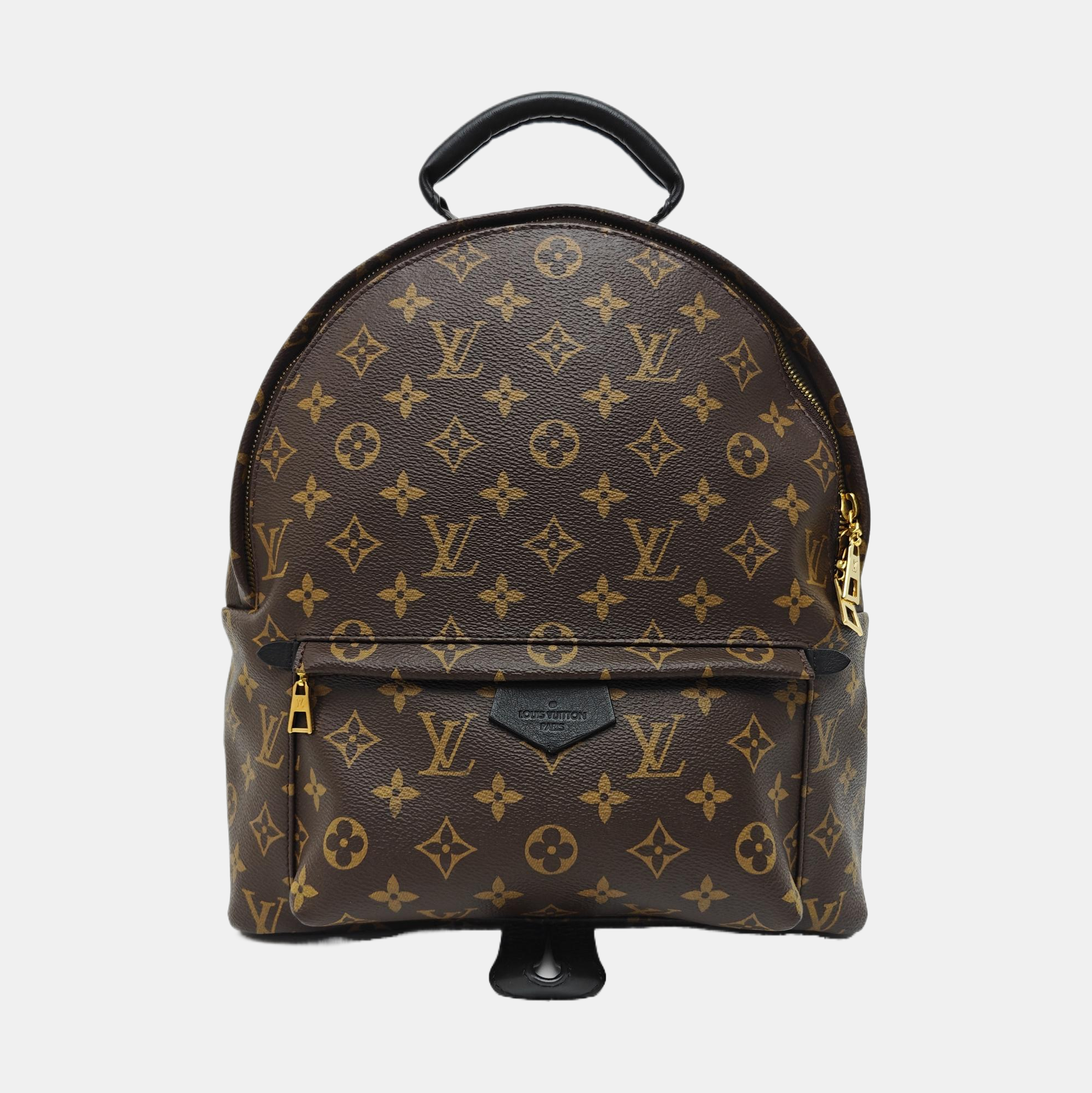 Monogram Coated Canvas Backpack Brown