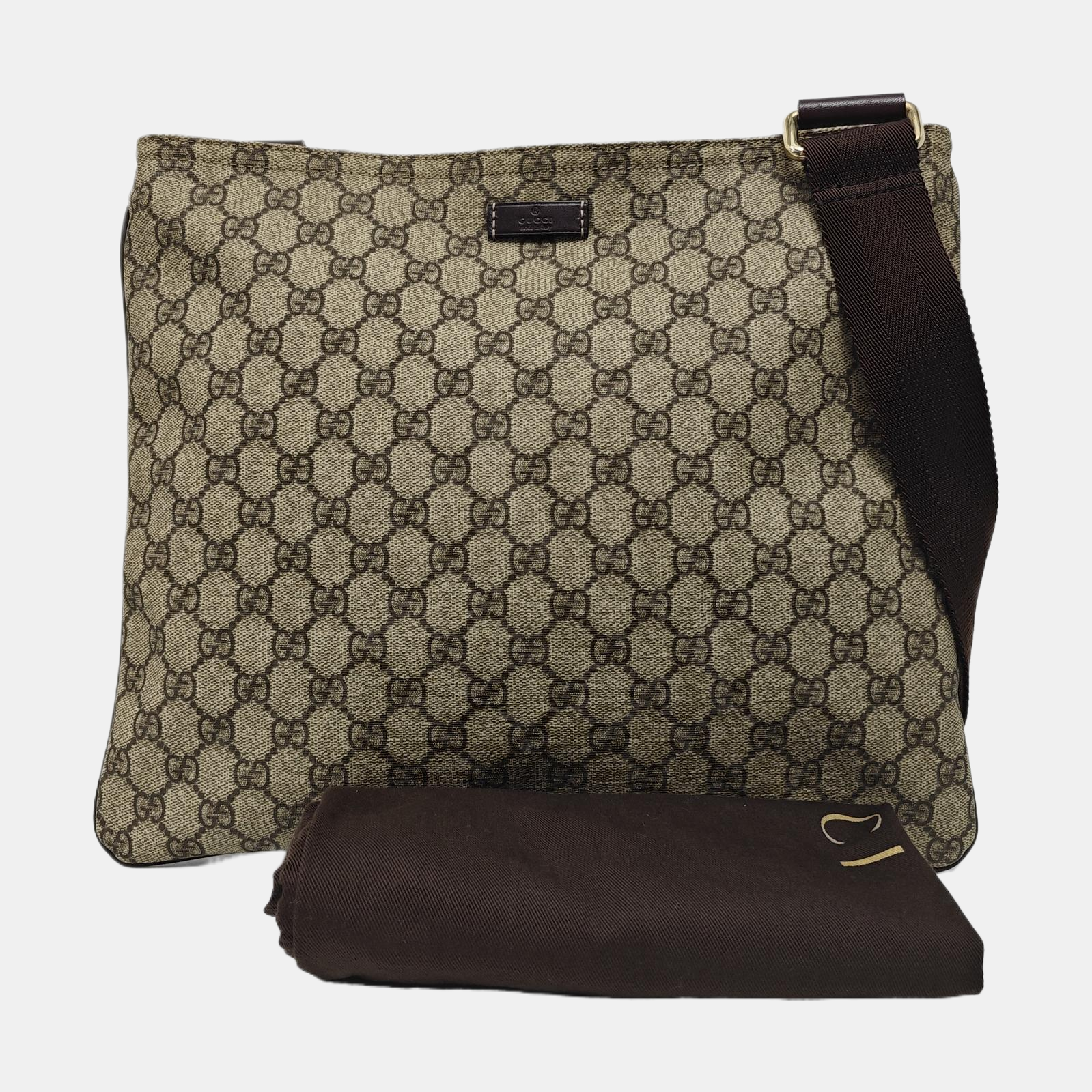 Monogram Coated Canvas Crossbody Bag Black