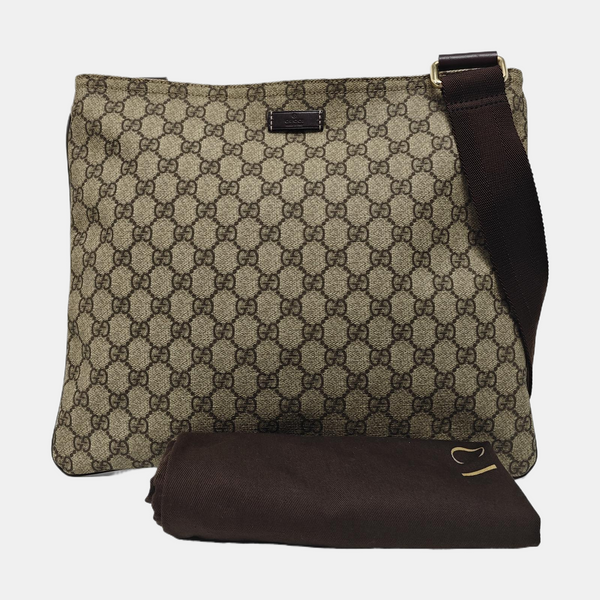 Monogram Coated Canvas Crossbody Bag Black