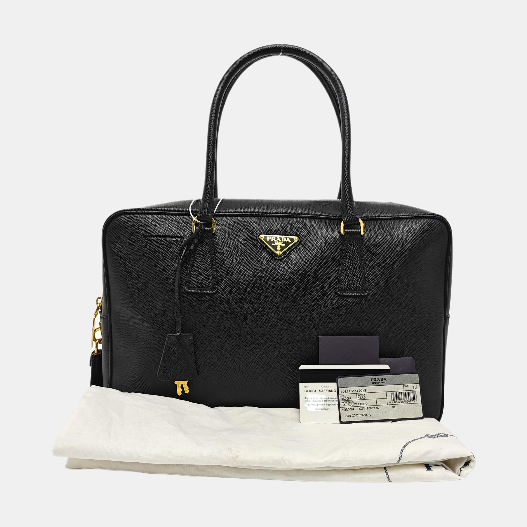Bauletto Saffiano Calfskin Black