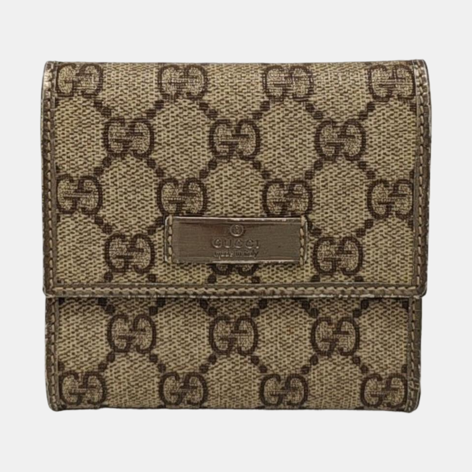 Monogram Coated Canvas Wallet Brown